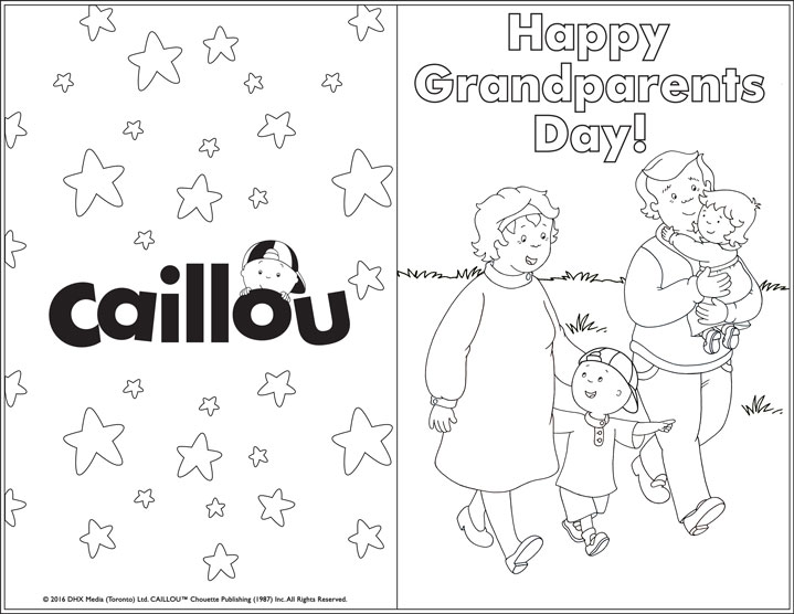 A card template with words 'Happy Grandparents Day'
