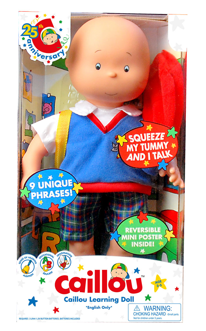 Package of a doll in likeness of Caillou