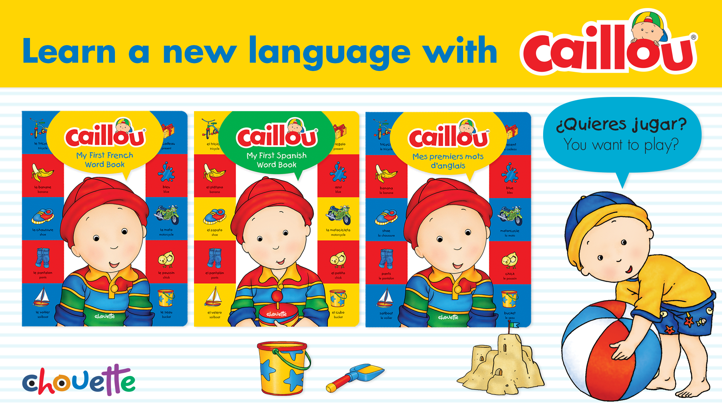 Caillou Releases New Bilingual Word Books! post image