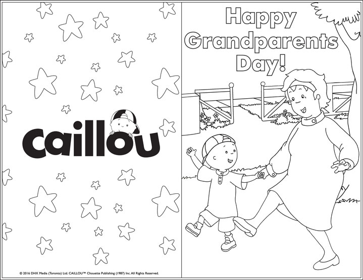 A card template with words 'Happy Grandparents Day'